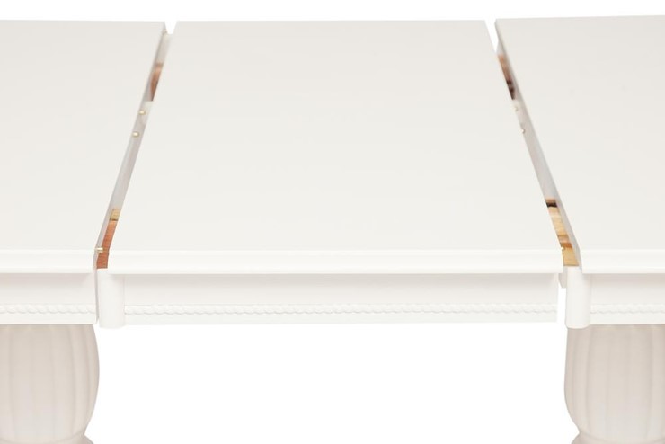 Кухонный стол раздвижной LORENZO (Лоренцо) 160+46x107x76, pure white (402) в Тюмени - изображение 3