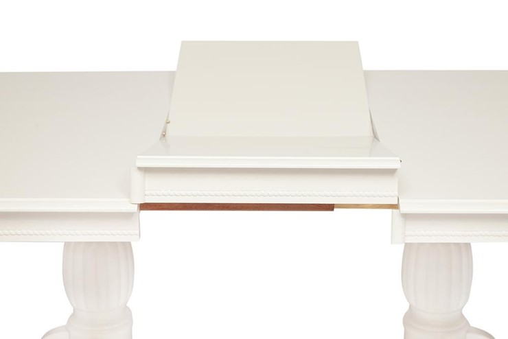 Кухонный стол раздвижной LORENZO (Лоренцо) 160+46x107x76, pure white (402) в Тюмени - изображение 6