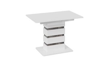 Обеденный раздвижной стол Мадейра тип 1 (Белый глянец/Ателье темный) в Тюмени - предосмотр 2