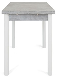 Обеденный раздвижной стол Милан-1 EVO, ноги металлические белые, светлый цемент в Тюмени - предосмотр 2