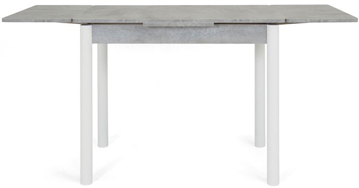 Обеденный раздвижной стол Милан-1 EVO, ноги металлические белые, светлый цемент в Заводоуковске - изображение 4