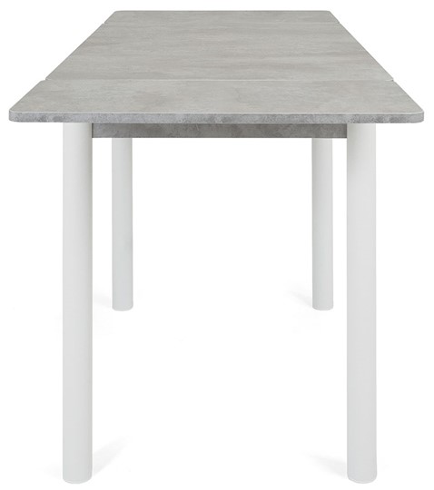 Обеденный раздвижной стол Милан-1 EVO, ноги металлические белые, светлый цемент в Заводоуковске - изображение 5