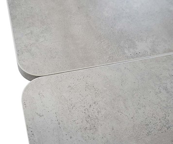 Обеденный раздвижной стол Милан-1 EVO, ноги металлические белые, светлый цемент в Заводоуковске - предосмотр 6