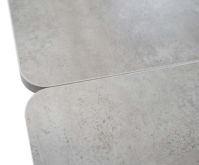 Обеденный раздвижной стол Милан-1 EVO, ноги металлические белые, светлый цемент в Тюмени - изображение 6