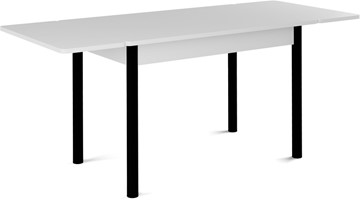 Стол раздвижной Милан-1 EVO, ноги металлические черные, белый цемент в Заводоуковске - предосмотр 1