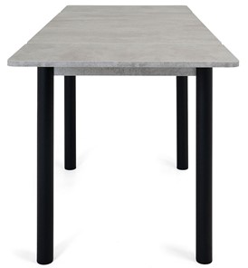 Кухонный стол раскладной Милан-1 EVO, ноги металлические черные, светлый цемент в Заводоуковске - предосмотр 2