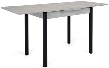 Кухонный стол раскладной Милан-1 EVO, ноги металлические черные, светлый цемент в Тюмени - предосмотр 3