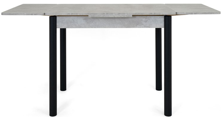 Кухонный стол раскладной Милан-1 EVO, ноги металлические черные, светлый цемент в Тюмени - изображение 4
