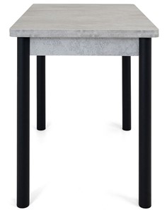 Кухонный стол раскладной Милан-1 EVO, ноги металлические черные, светлый цемент в Тюмени - предосмотр 5