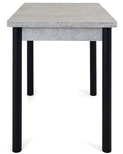 Кухонный стол раскладной Милан-1 EVO, ноги металлические черные, светлый цемент в Тюмени - изображение 5