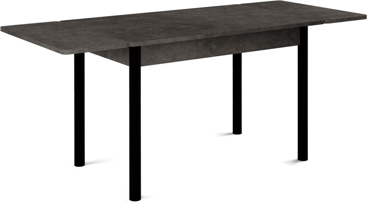 Обеденный раздвижной стол Милан-2 EVO, ноги черные, серый камень в Заводоуковске - изображение 1