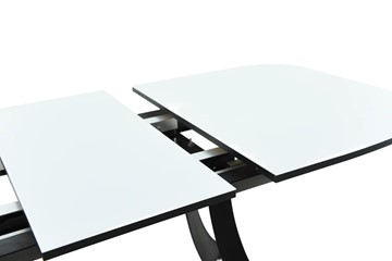 Кухонный стол раскладной Милан Стекло Opti (Белое) в Тюмени - предосмотр 13