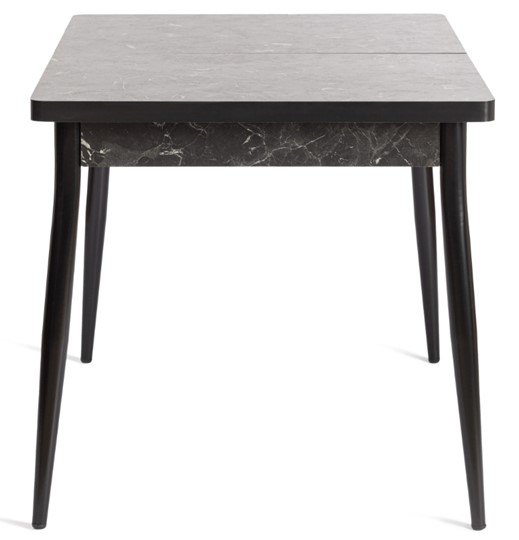 Раздвижной стол MOLLY (mod. 1171) ЛДСП+меламин/металл, 120+38х80х78, чёрный мрамор/чёрный в Тюмени - изображение 3