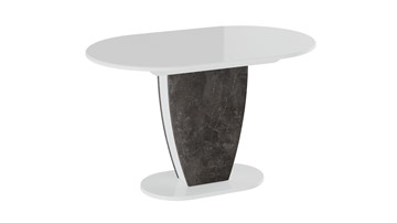Кухонный стол раскладной Монреаль тип 1 (Белый глянец/Моод темный) в Заводоуковске