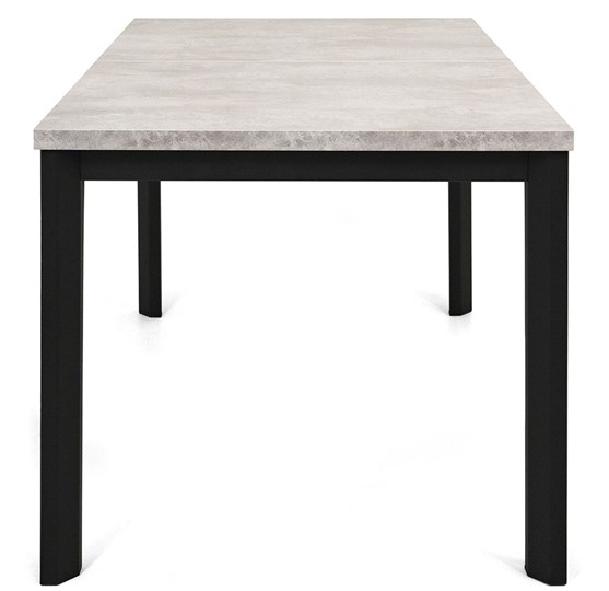 Обеденный раздвижной стол Нагано-3L (ноги черные, светлый цемент) в Тюмени - изображение 2