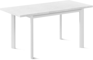 Кухонный стол раздвижной Нагано-3L (ноги металлические белые, белый цемент) в Заводоуковске - предосмотр 1