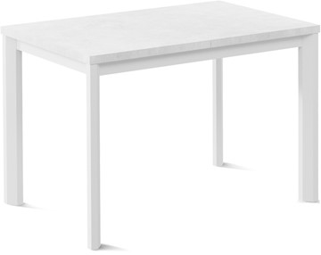 Кухонный стол раздвижной Нагано-3L (ноги металлические белые, белый цемент) в Тюмени