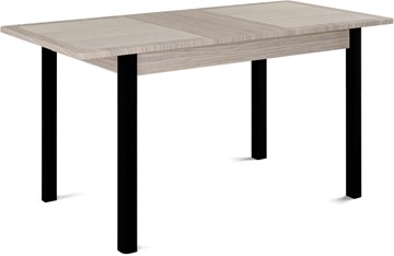 Кухонный стол раскладной Ницца-1 ПЛ (ноги черные, плитка бежевая/лофт) в Тюмени - предосмотр 1
