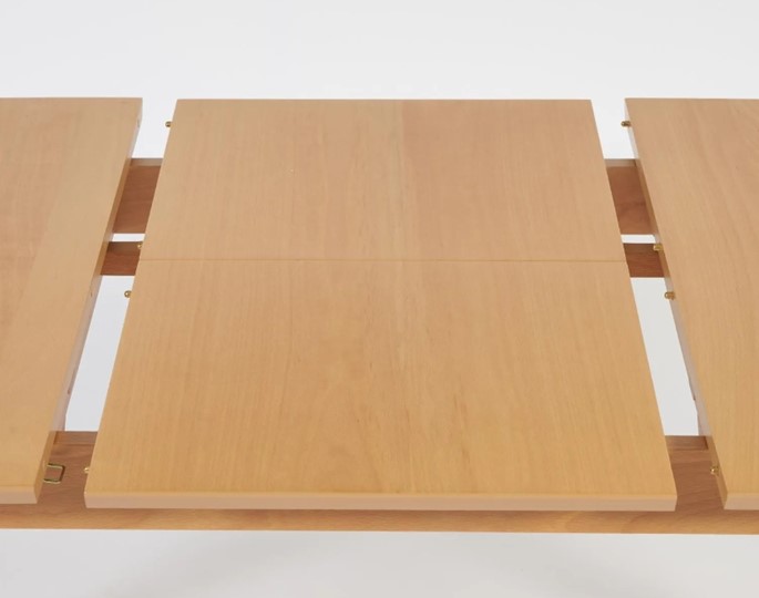 Обеденный раздвижной стол Pavillion (Павильон) бук/мдф 80x120+40x75, Натуральный арт.13982 в Тюмени - изображение 5