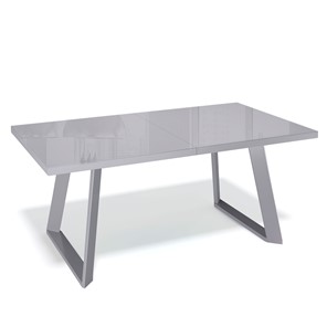 Кухонный стол раздвижной PL1400 (серый/стекло серое) в Тюмени