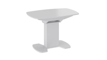 Маленький обеденный стол Портофино (СМ(ТД)-105.01.11(1)), цвет  Белый глянец/Стекло белое в Тюмени