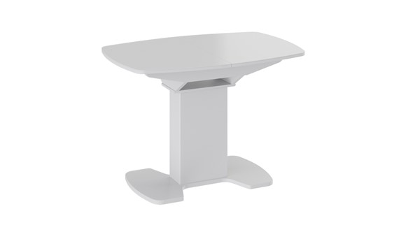 Стол раздвижной Портофино (СМ(ТД)-105.01.11(1)), цвет  Белый глянец/Стекло белое в Ишиме - изображение