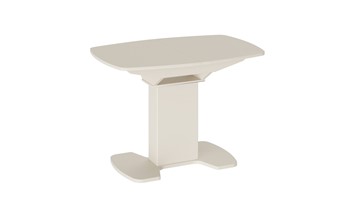 Маленький обеденный стол Портофино (СМ(ТД)-105.01.11(1)), цвет Бежевое/Стекло бежевое матовое LUX в Тюмени