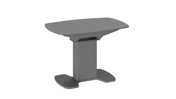 Обеденный раздвижной стол Портофино (СМ(ТД)-105.01.11(1)), цвет Серое/Стекло серое матовое LUX в Тюмени - изображение