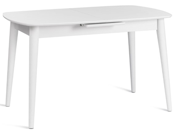 Раздвижной стол RAMBO (mod. 1193) МДФ/пластик, 130+30х80х75, white (белый) арт.19489 в Тюмени - изображение