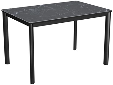 Кухонный стол раздвижной Римини-мини С, 90х65 (+40) керамика Black Marble (черный) в Заводоуковске - предосмотр