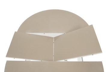 Раздвижной стол Ривьера исп. круг хром №5 (стекло белое/черный) в Ишиме - предосмотр 4