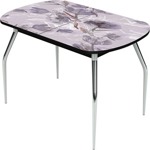 Обеденный раздвижной стол Ривьера исп.1 ноги метал. крашеные №24 Фотопечать (Текстура №31) в Тюмени