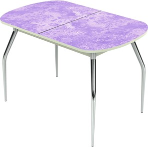 Обеденный раздвижной стол Ривьера исп.2 ноги метал. крашеные №24 Фотопечать (Текстура №49) в Тюмени
