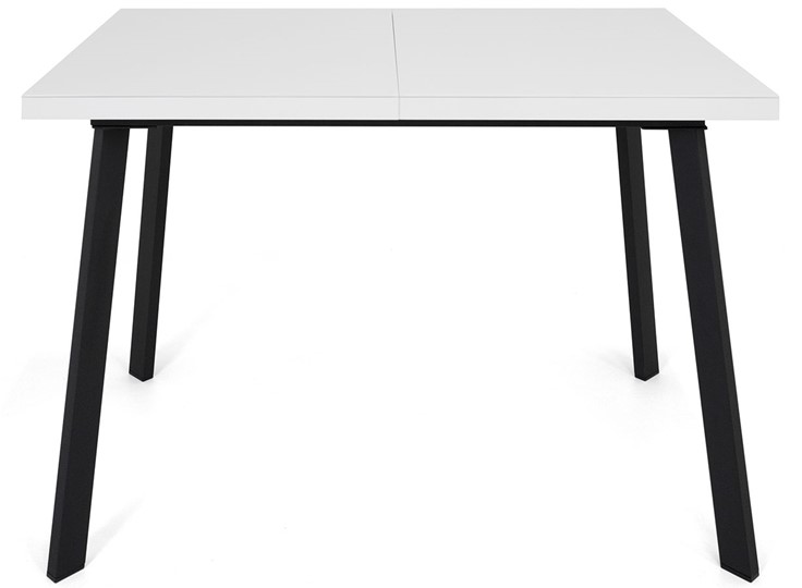Обеденный раздвижной стол Сальвадор-2G (ноги черные, стекло cristal/белый цемент) в Заводоуковске - изображение 1