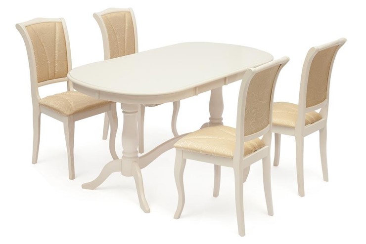 Стол раздвижной Siena ( SA-T6EX2L ) 150+35+35х80х75, ivory white (слоновая кость 2-5) арт.12490 в Тюмени - изображение 6