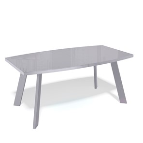 Кухонный раздвижной стол SL1600 (серый/стекло серое глянец) в Тюмени