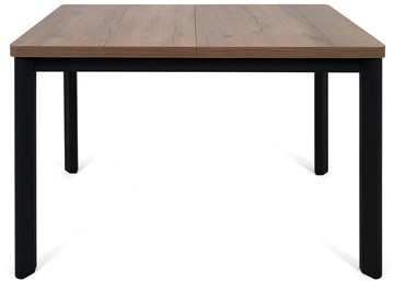 Кухонный стол раскладной Токио-1L (ноги металлические черные, дуб табако) в Тюмени - предосмотр 1