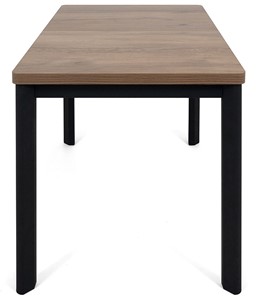 Кухонный стол раскладной Токио-1L (ноги металлические черные, дуб табако) в Тюмени - предосмотр 2