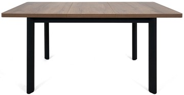 Кухонный стол раскладной Токио-1L (ноги металлические черные, дуб табако) в Тюмени - предосмотр 4