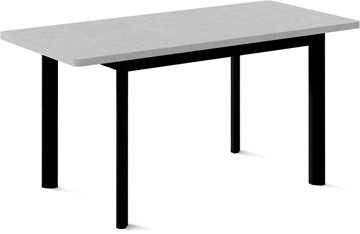 Кухонный стол раскладной Токио-2L (ноги металлические черные, светлый цемент) в Тюмени - предосмотр 1