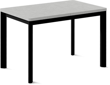 Кухонный стол раскладной Кубика Токио-2L (ноги металлические черные, светлый цемент) в Тюмени