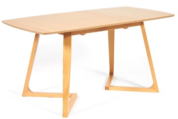 Кухонный стол раздвижной VAKU (Ваку) бук/мдф 80x120+40x75, Натуральный бук арт.13987 в Тюмени - предосмотр 2