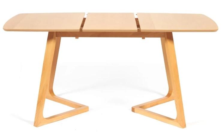 Кухонный стол раздвижной VAKU (Ваку) бук/мдф 80x120+40x75, Натуральный бук арт.13987 в Тюмени - изображение 3