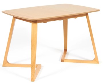 Кухонный стол раздвижной VAKU (Ваку) бук/мдф 80x120+40x75, Натуральный бук арт.13987 в Тюмени - предосмотр