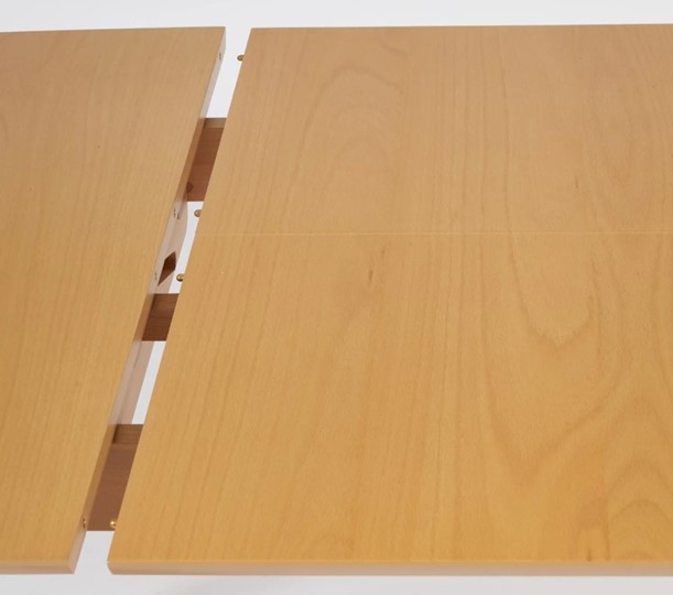 Кухонный стол раздвижной VAKU (Ваку) бук/мдф 80x120+40x75, Натуральный бук арт.13987 в Тюмени - изображение 4