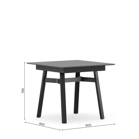 Кухонный стол 900 Элиот ЛД 414.110.000, Оникс Серый/Чёрный в Тюмени - изображение 3