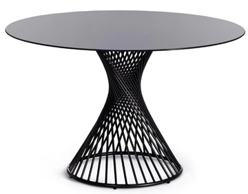 Стеклянный обеденный стол BERTOIA (mod. GT21) металл/стекло, Black (черный) арт.20595 в Ишиме