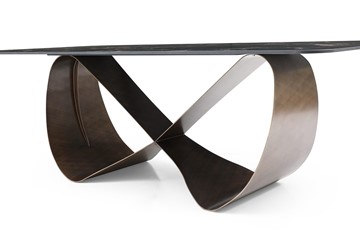 Обеденный стол DT9305FCI (240) черный керамика/бронзовый в Заводоуковске - предосмотр 3