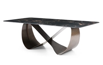 Обеденный стол DT9305FCI (240) черный керамика/бронзовый в Заводоуковске - предосмотр
