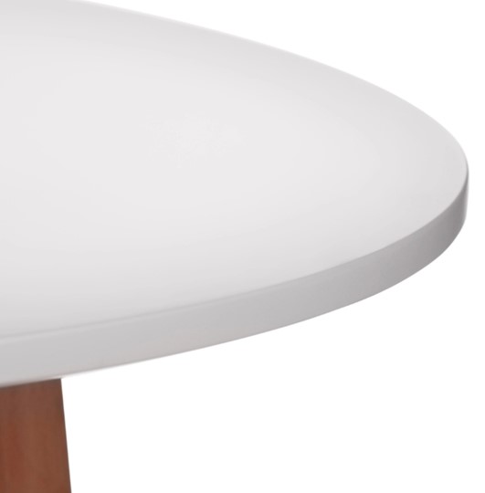 Кухонный обеденный стол MARS (mod.T1004) МДФ/дерево, 80х80х75, Белый/натуральный арт.15186 в Заводоуковске - изображение 1